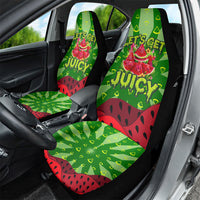 Let's Get Juicy Waterwasted Watermelon Car Seat Cover Funny Cartoon Summer Fruit Party Art
