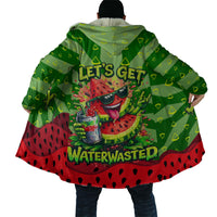 Let's Get Juicy Waterwasted Watermelon Cloak Funny Cartoon Summer Fruit Party Art