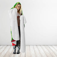 Let's Get Juicy Waterwasted Watermelon Hooded Blanket Funny Cartoon Summer Fruit Party Art