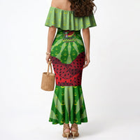 Let's Get Juicy Waterwasted Watermelon Mermaid Dress Funny Cartoon Summer Fruit Party Art
