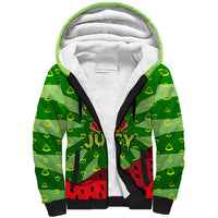 Let's Get Juicy Waterwasted Watermelon Sherpa Hoodie Funny Cartoon Summer Fruit Party Art
