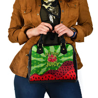 Let's Get Juicy Waterwasted Watermelon Shoulder Handbag Funny Cartoon Summer Fruit Party Art