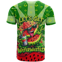 Let's Get Juicy Waterwasted Watermelon T Shirt Funny Cartoon Summer Fruit Party Art