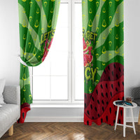 Let's Get Juicy Waterwasted Watermelon Window Curtain Funny Cartoon Summer Fruit Party Art