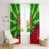 Let's Get Juicy Waterwasted Watermelon Window Curtain Funny Cartoon Summer Fruit Party Art