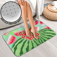 Summer Vibes Watermelon Bathroom Set Drinks And Fruit - Vibrant Watercolor Style - Tropical Vacation Art