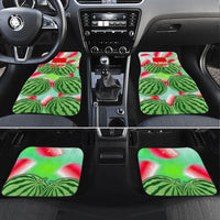 Summer Vibes Watermelon Car Mats Drinks And Fruit - Vibrant Watercolor Style - Tropical Vacation Art