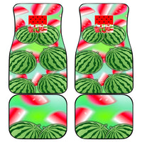 Summer Vibes Watermelon Car Mats Drinks And Fruit - Vibrant Watercolor Style - Tropical Vacation Art