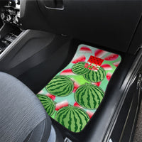 Summer Vibes Watermelon Car Mats Drinks And Fruit - Vibrant Watercolor Style - Tropical Vacation Art