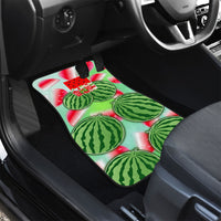 Summer Vibes Watermelon Car Mats Drinks And Fruit - Vibrant Watercolor Style - Tropical Vacation Art