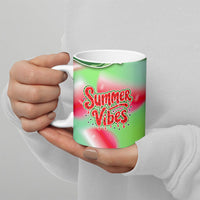 Summer Vibes Watermelon Ceramic Mug Drinks And Fruit - Vibrant Watercolor Style - Tropical Vacation Art