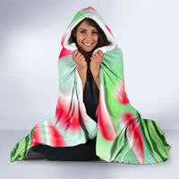 Summer Vibes Watermelon Hooded Blanket Drinks And Fruit - Vibrant Watercolor Style - Tropical Vacation Art