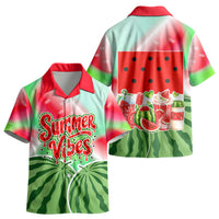 Summer Vibes Watermelon Kid Hawaiian Shirt Drinks And Fruit - Vibrant Watercolor Style - Tropical Vacation Art
