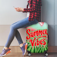 Summer Vibes Watermelon Luggage Cover Drinks And Fruit - Vibrant Watercolor Style - Tropical Vacation Art
