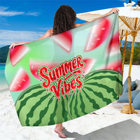 Summer Vibes Watermelon Sarong Drinks And Fruit - Vibrant Watercolor Style - Tropical Vacation Art