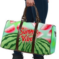 Summer Vibes Watermelon Travel Bag Drinks And Fruit - Vibrant Watercolor Style - Tropical Vacation Art