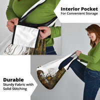 Custom Deer Hunting Skull Grocery Bag with Antlers Graphic on Autumn Leaf Camo Background - Wonder Print Shop