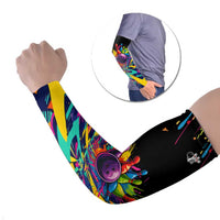 Colorful Bowling Ball and Pins Graphic Arm Sleeves Custom with Paint Splash - Wonder Print Shop