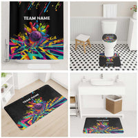 Colorful Bowling Ball and Pins Graphic Bathroom Set Custom with Paint Splash - Wonder Print Shop