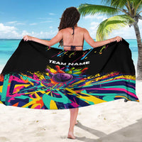 Colorful Bowling Ball and Pins Graphic Sarong Custom with Paint Splash - Wonder Print Shop
