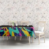 Colorful Bowling Ball and Pins Graphic Tablecloth Custom with Paint Splash - Wonder Print Shop