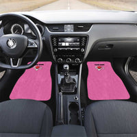 Pink and Black Bowling Car Mats Design with Red Ball and Pins and Custom Team Name Graphic - Wonder Print Shop