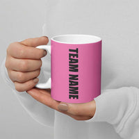 Pink and Black Bowling Ceramic Mug Design with Red Ball and Pins and Custom Team Name Graphic - Wonder Print Shop