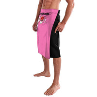 Pink and Black Bowling Lavalava Design with Red Ball and Pins and Custom Team Name Graphic - Wonder Print Shop