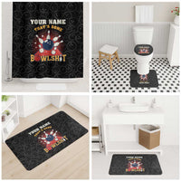 Flaming Bowling Ball Bathroom Set with Strike Explosion and Funny Quote Graphic on Bowling - Wonder Print Shop