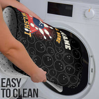 Flaming Bowling Ball Bathroom Set with Strike Explosion and Funny Quote Graphic on Bowling - Wonder Print Shop