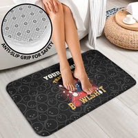 Flaming Bowling Ball Bathroom Set with Strike Explosion and Funny Quote Graphic on Bowling - Wonder Print Shop