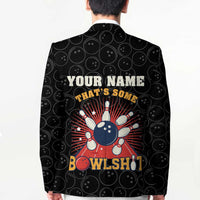 Flaming Bowling Ball Blazer with Strike Explosion and Funny Quote Graphic on Bowling - Wonder Print Shop