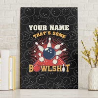 Flaming Bowling Ball Canvas Wall Art with Strike Explosion and Funny Quote Graphic on Bowling - Wonder Print Shop