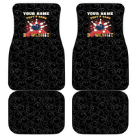 Flaming Bowling Ball Car Mats with Strike Explosion and Funny Quote Graphic on Bowling - Wonder Print Shop