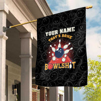 Flaming Bowling Ball Garden Flag with Strike Explosion and Funny Quote Graphic on Bowling - Wonder Print Shop