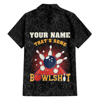 Flaming Bowling Ball Hawaiian Shirt with Strike Explosion and Funny Quote Graphic on Bowling - Wonder Print Shop
