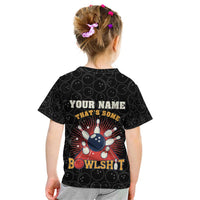 Flaming Bowling Ball Kid T Shirt with Strike Explosion and Funny Quote Graphic on Bowling - Wonder Print Shop