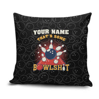 Flaming Bowling Ball Pillow Cover with Strike Explosion and Funny Quote Graphic on Bowling - Wonder Print Shop