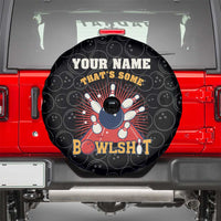 Flaming Bowling Ball Spare Tire Cover with Strike Explosion and Funny Quote Graphic on Bowling - Wonder Print Shop