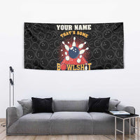 Flaming Bowling Ball Tapestry with Strike Explosion and Funny Quote Graphic on Bowling - Wonder Print Shop