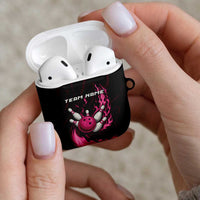 Pink Flaming Bowling Ball and Pins AirPods Case with Lightning Effect Graphic Design - Wonder Print Shop