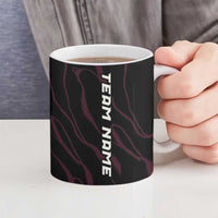 Pink Flaming Bowling Ball and Pins Ceramic Mug with Lightning Effect Graphic Design - Wonder Print Shop