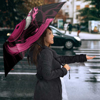 Pink Flaming Bowling Ball and Pins Umbrella with Lightning Effect Graphic Design - Wonder Print Shop