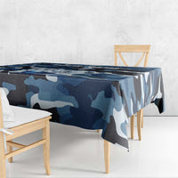 Blue Camouflage Pattern Tablecloth with Bowling Pins and Ball Graphic Design - Wonder Print Shop