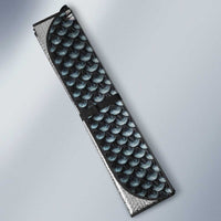 Pike Fishing Auto Sun Shade with American Flag and Realistic Fish Scale Texture Design - Wonder Print Shop