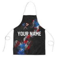 American Flag Smoke Trail Apron with Dartboard and Crossed Darts Graphic Design - Wonder Print Shop