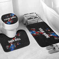American Flag Smoke Trail Bathroom Set with Dartboard and Crossed Darts Graphic Design - Wonder Print Shop