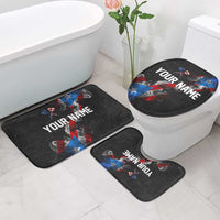 American Flag Smoke Trail Bathroom Set with Dartboard and Crossed Darts Graphic Design - Wonder Print Shop