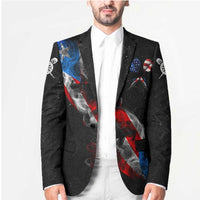 American Flag Smoke Trail Blazer with Dartboard and Crossed Darts Graphic Design - Wonder Print Shop