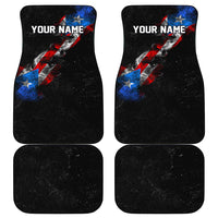 American Flag Smoke Trail Car Mats with Dartboard and Crossed Darts Graphic Design - Wonder Print Shop